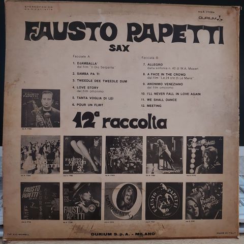 Fausto Papetti – 12a Raccolta LP PLAK