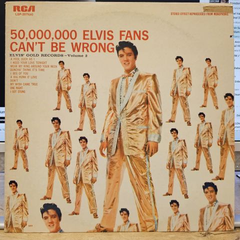 Elvis Presley – 50,000,000 Elvis Fans Can't Be Wrong (Elvis' Gold Records, Vol. 2) LP PLAK