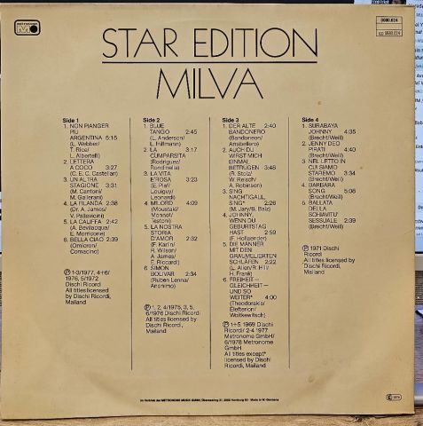 Milva – Star Edition LP PLAK