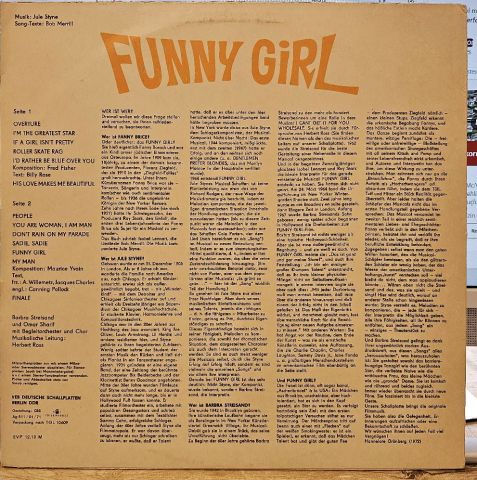 Jule Styne – Funny Girl (Original Filmmusik) LP PLAK