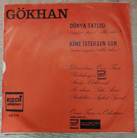 Gökhan – Dünya Tatlısı / Kime İstersen Sor 45LİK PLAK