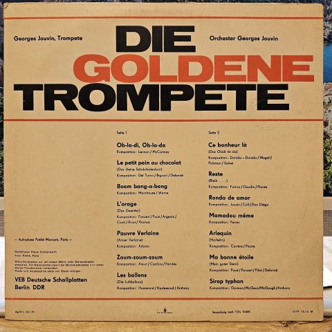 Georges Jouvin – Die Goldene Trompete LP PLAK