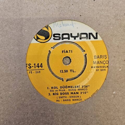 BARIŞ MANÇO - SEHER VAKTİ 4 ŞARKILIK 45LİK PLAK