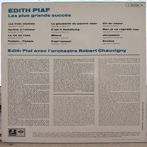 Edith Piaf – Les Plus Grands Succès LP PLAK