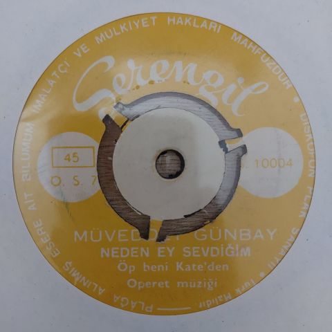 MÜVEDDET GÜNBAY - NEDEN EY SEVDİĞİM 45LİK PLAK