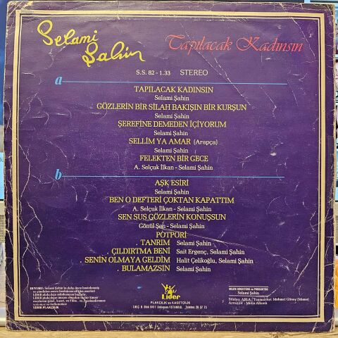 SELAMİ ŞAHİN - TAPILACAK KADINSIN LP PLAK