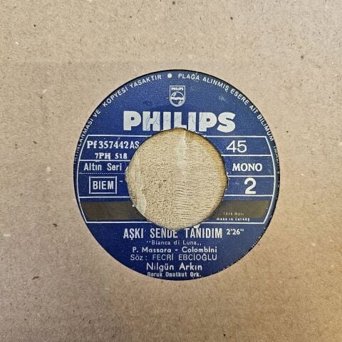 NİLGÜN ARKIN - AŞKI SENDE TANIDIM 45LİK