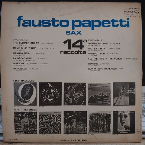 Fausto Papetti – 14a Raccolta LP PLAK
