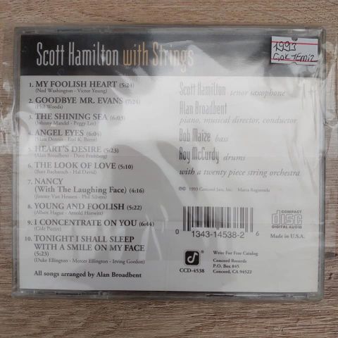 SCOTT HAMİLTON - WİTH STRİNGS CD