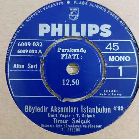 Timur Selçuk – Böyledir Akşamları İstanbulun / Rıhtımda 45LİK PLAK