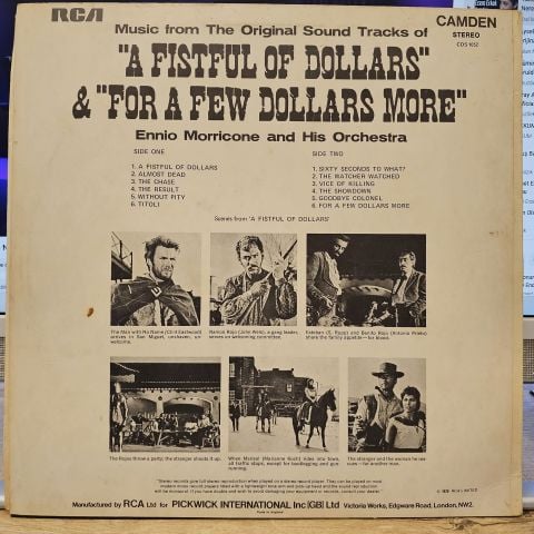 Ennio Morricone – Music From The Original Sound Tracks Of ''A Fistful Of Dollars'' & ''For A Few Dollars More'' LP PLAK...