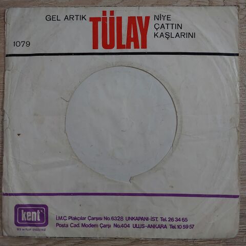 Tülay – Niye Çattın Kaşlarını 45LİK PLAK
