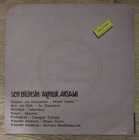 İlhan İrem – Sen Bilirsin / Ayrılık Akşamı 45LİK PLAK