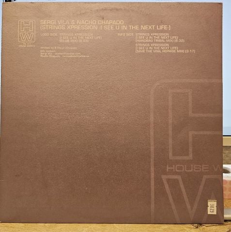 Sergi Vila And Nacho Chapado – String Xpression (I See U In The Next Life) LP PLAK