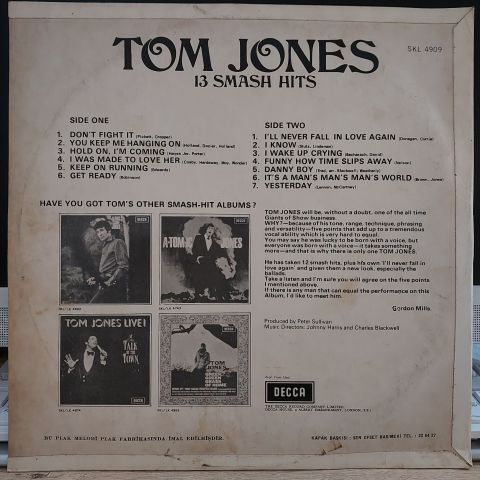 Tom Jones – 13 Smash Hits LP PLAK