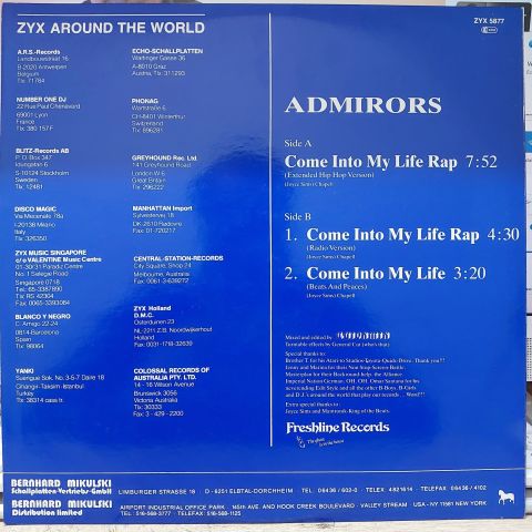 Admirors – Come Into My Life Rap LP PLAK
